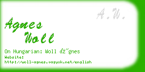 agnes woll business card